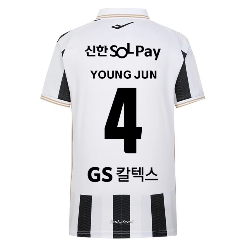 Danxen Kinder Young-Jun Lee #4 Schwarz Weiß Auswärtstrikot Trikot 2026/27 T-Shirt Schweiz