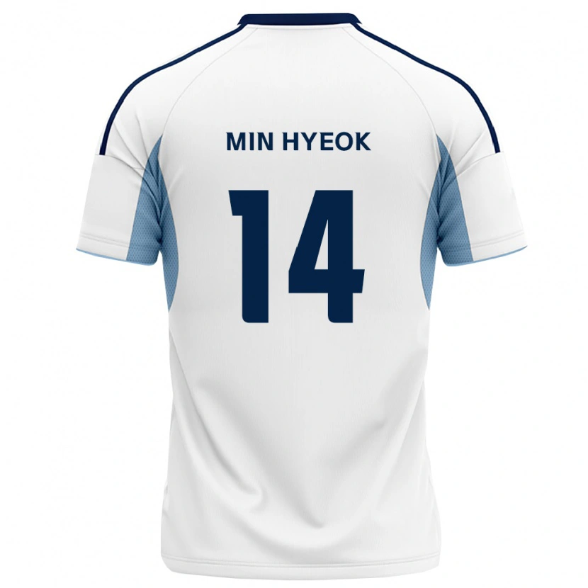 Danxen Kinder Min-Hyeok Jeong #14 Königsblau Weiß Auswärtstrikot Trikot 2026/27 T-Shirt Schweiz