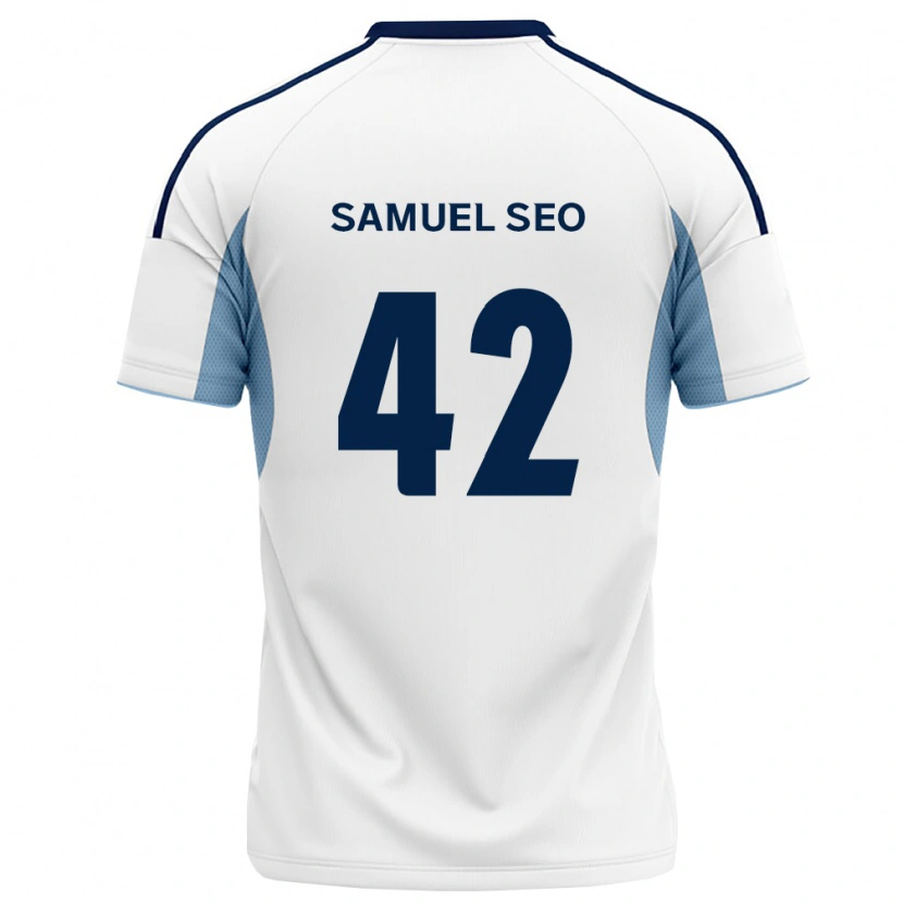 Danxen Kinder Samuel Seo #42 Königsblau Weiß Auswärtstrikot Trikot 2026/27 T-Shirt Schweiz