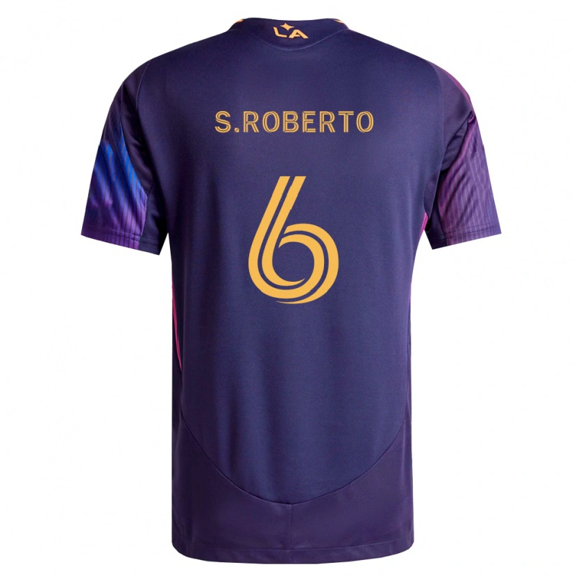 Danxen Kinder Sergi Roberto #6 Tiefviolett Gelb Auswärtstrikot Trikot 2026/27 T-Shirt Schweiz