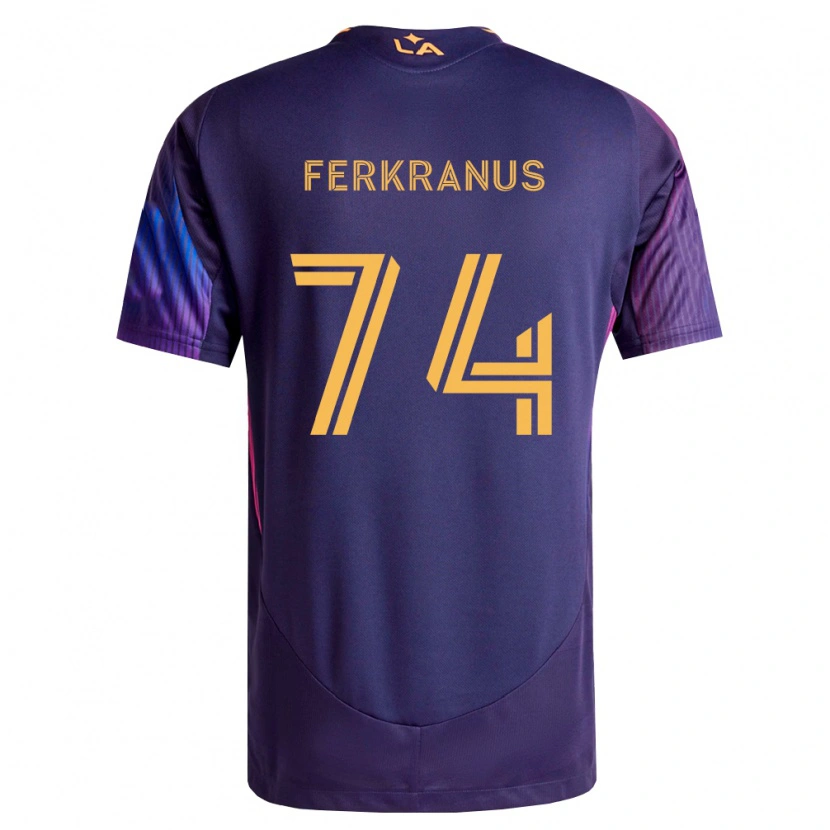 Danxen Kinder Marcus Ferkranus #74 Tiefviolett Gelb Auswärtstrikot Trikot 2026/27 T-Shirt Schweiz