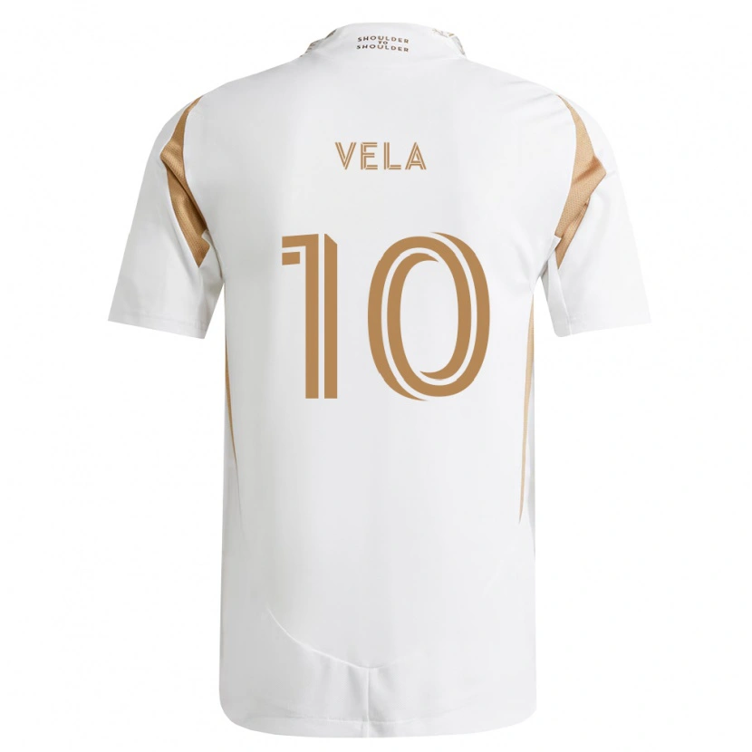 Danxen Kinder Carlos Vela #10 Weiß Braun Auswärtstrikot Trikot 2026/27 T-Shirt Schweiz