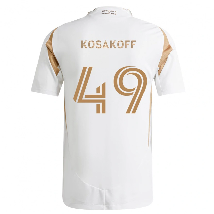 Danxen Kinder Charlie Kosakoff #49 Weiß Braun Auswärtstrikot Trikot 2026/27 T-Shirt Schweiz