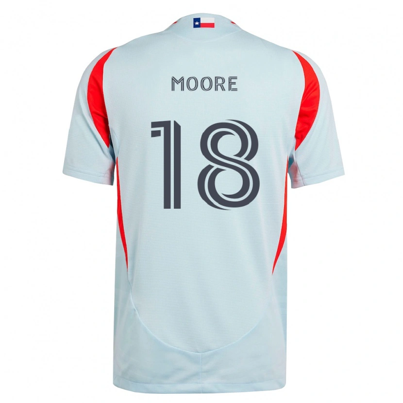 Danxen Kinder Shaq Moore #18 Dunkelgrau Weiß Rot Auswärtstrikot Trikot 2026/27 T-Shirt Schweiz