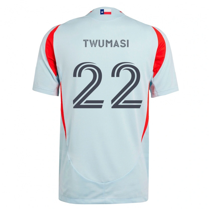 Danxen Kinder Ema Twumasi #22 Dunkelgrau Weiß Rot Auswärtstrikot Trikot 2026/27 T-Shirt Schweiz