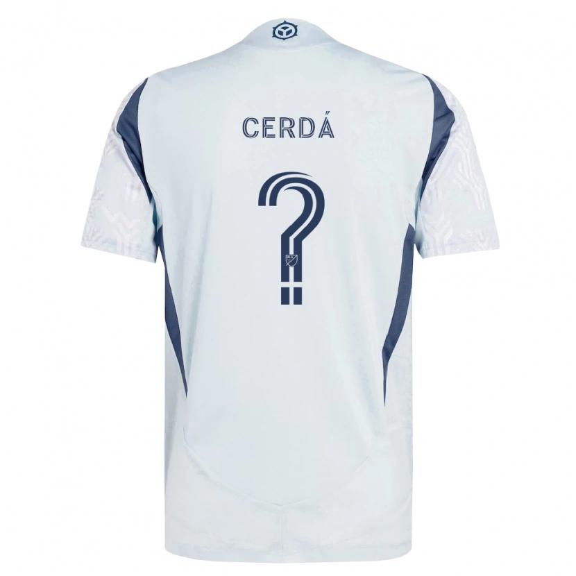 Danxen Kinder Adrián Cerdá #0 Blau Grau Weiß Auswärtstrikot Trikot 2026/27 T-Shirt Schweiz
