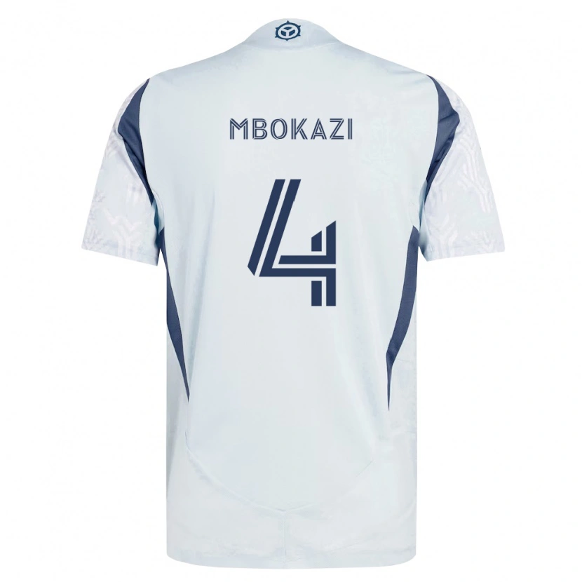 Danxen Kinder Mbekezeli Mbokazi #4 Blau Grau Weiß Auswärtstrikot Trikot 2026/27 T-Shirt Schweiz