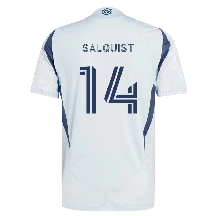 Danxen Kinder Tobias Salquist #14 Blau Grau Weiß Auswärtstrikot Trikot 2026/27 T-Shirt Schweiz