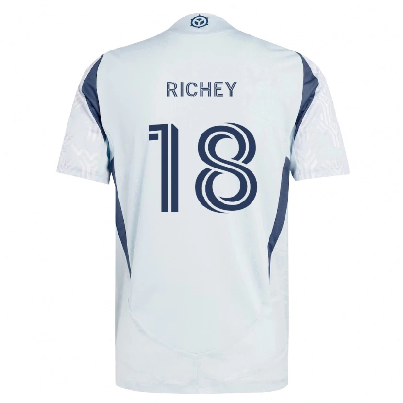 Danxen Kinder Spencer Richey #18 Blau Grau Weiß Auswärtstrikot Trikot 2026/27 T-Shirt Schweiz