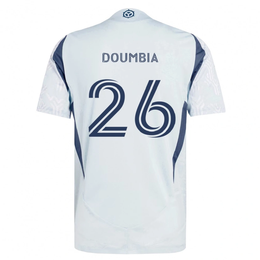 Danxen Kinder Ousmane Doumbia #26 Blau Grau Weiß Auswärtstrikot Trikot 2026/27 T-Shirt Schweiz