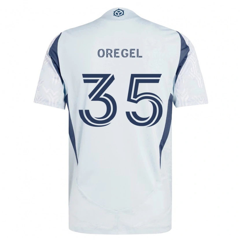 Danxen Kinder Sergio Oregel #35 Blau Grau Weiß Auswärtstrikot Trikot 2026/27 T-Shirt Schweiz
