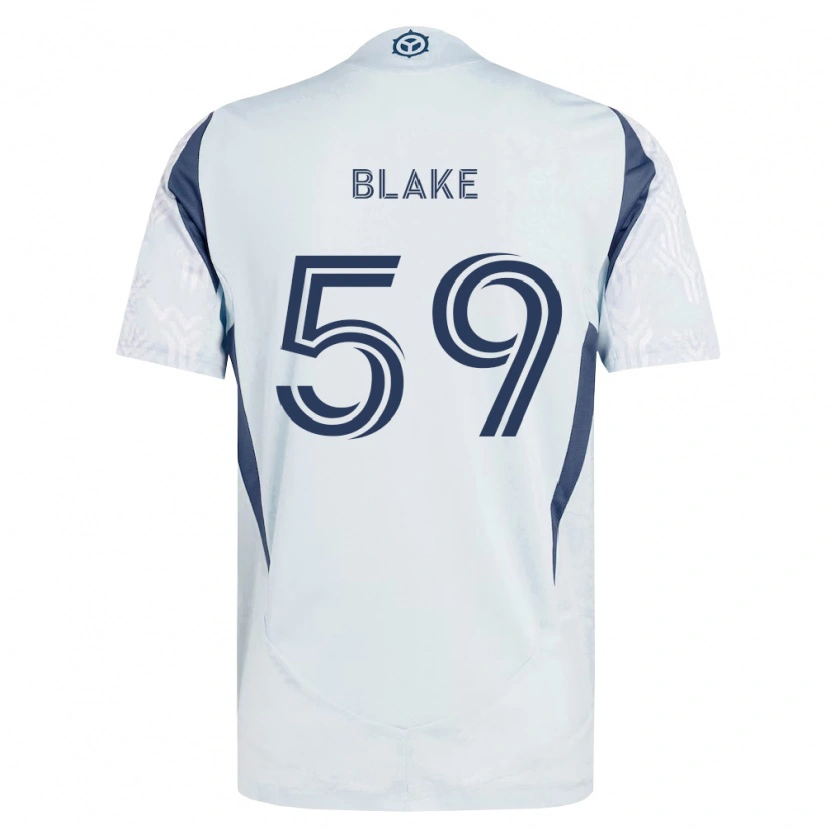 Danxen Kinder Romain Blake #59 Blau Grau Weiß Auswärtstrikot Trikot 2026/27 T-Shirt Schweiz