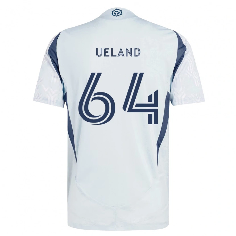 Danxen Kinder Andreas Ueland #64 Blau Grau Weiß Auswärtstrikot Trikot 2026/27 T-Shirt Schweiz
