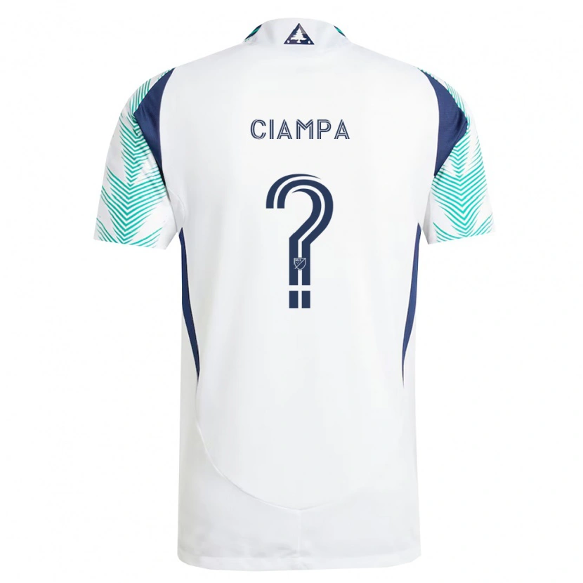 Danxen Kinder Giuseppe Ciampa #0 Weiß Marineblau Hellgrün Auswärtstrikot Trikot 2026/27 T-Shirt Schweiz