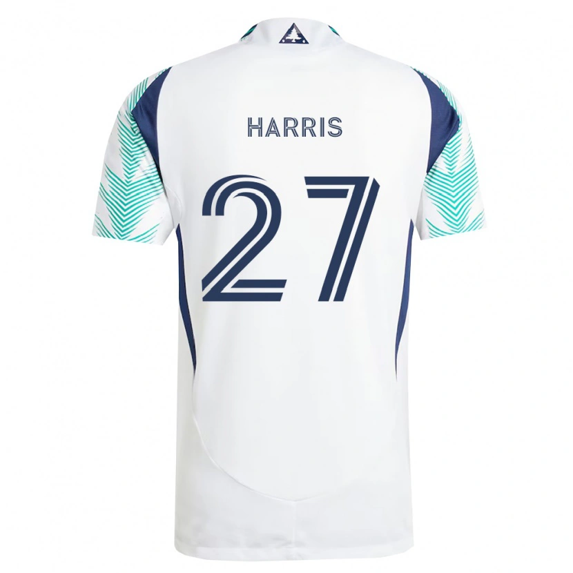 Danxen Kinder Wilson Harris #27 Weiß Marineblau Hellgrün Auswärtstrikot Trikot 2026/27 T-Shirt Schweiz