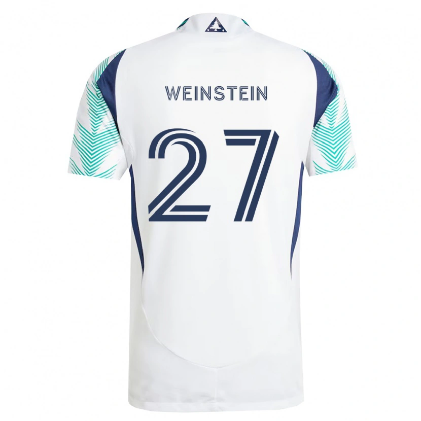 Danxen Kinder Max Weinstein #27 Weiß Marineblau Hellgrün Auswärtstrikot Trikot 2026/27 T-Shirt Schweiz