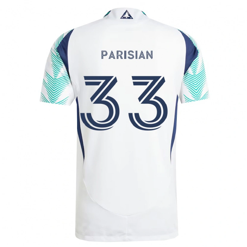 Danxen Kinder Donovan Parisian #33 Weiß Marineblau Hellgrün Auswärtstrikot Trikot 2026/27 T-Shirt Schweiz