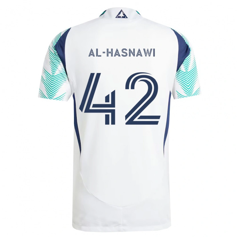 Danxen Kinder Moshtaba Al-Hasnawi #42 Weiß Marineblau Hellgrün Auswärtstrikot Trikot 2026/27 T-Shirt Schweiz