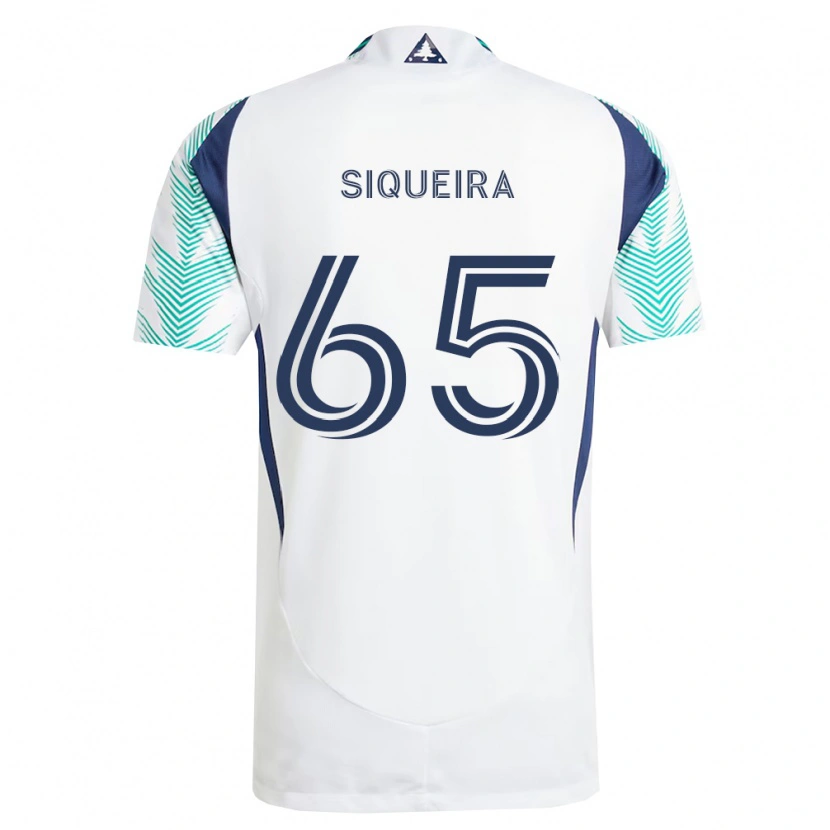 Danxen Kinder Judah Siqueira #65 Weiß Marineblau Hellgrün Auswärtstrikot Trikot 2026/27 T-Shirt Schweiz