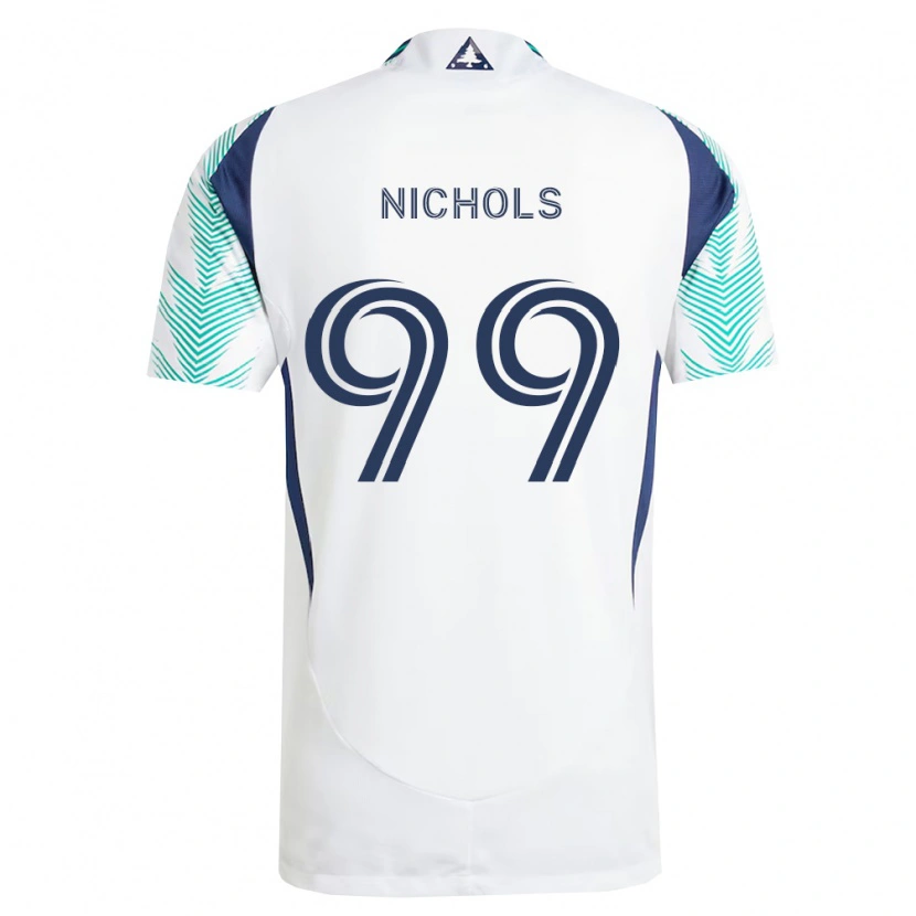 Danxen Kinder Robert Nichols #99 Weiß Marineblau Hellgrün Auswärtstrikot Trikot 2026/27 T-Shirt Schweiz
