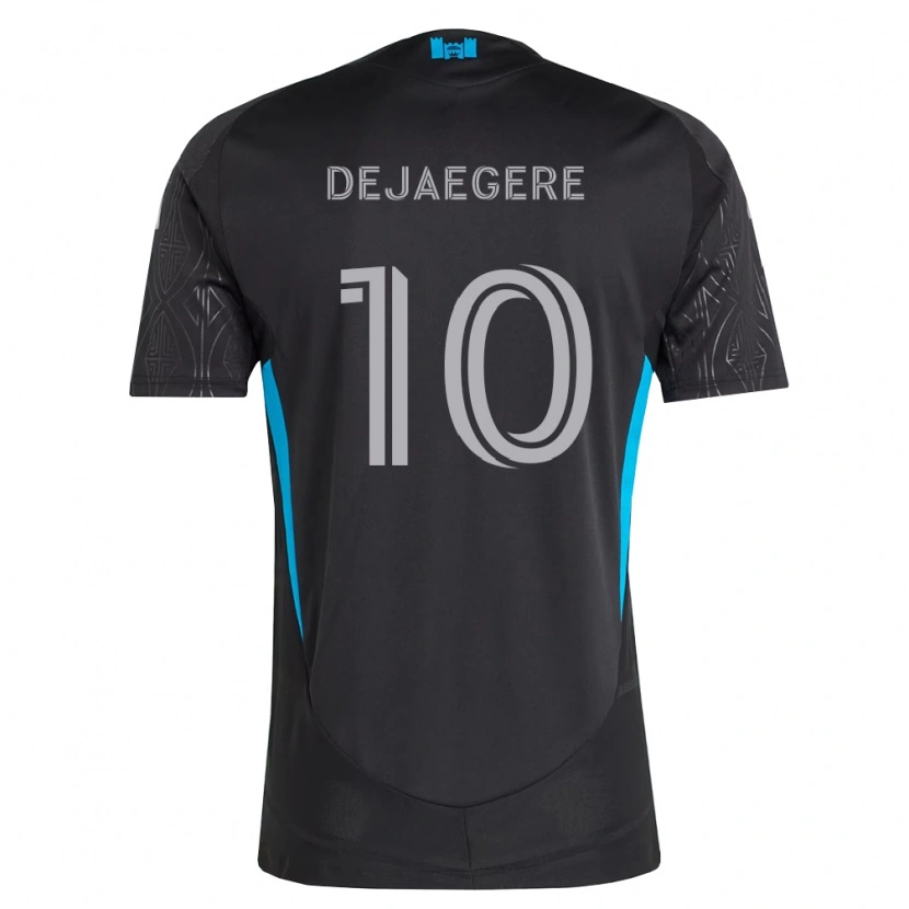 Danxen Kinder Brecht Dejaegere #10 Schwarz Weiß Himmelblau Auswärtstrikot Trikot 2026/27 T-Shirt Schweiz