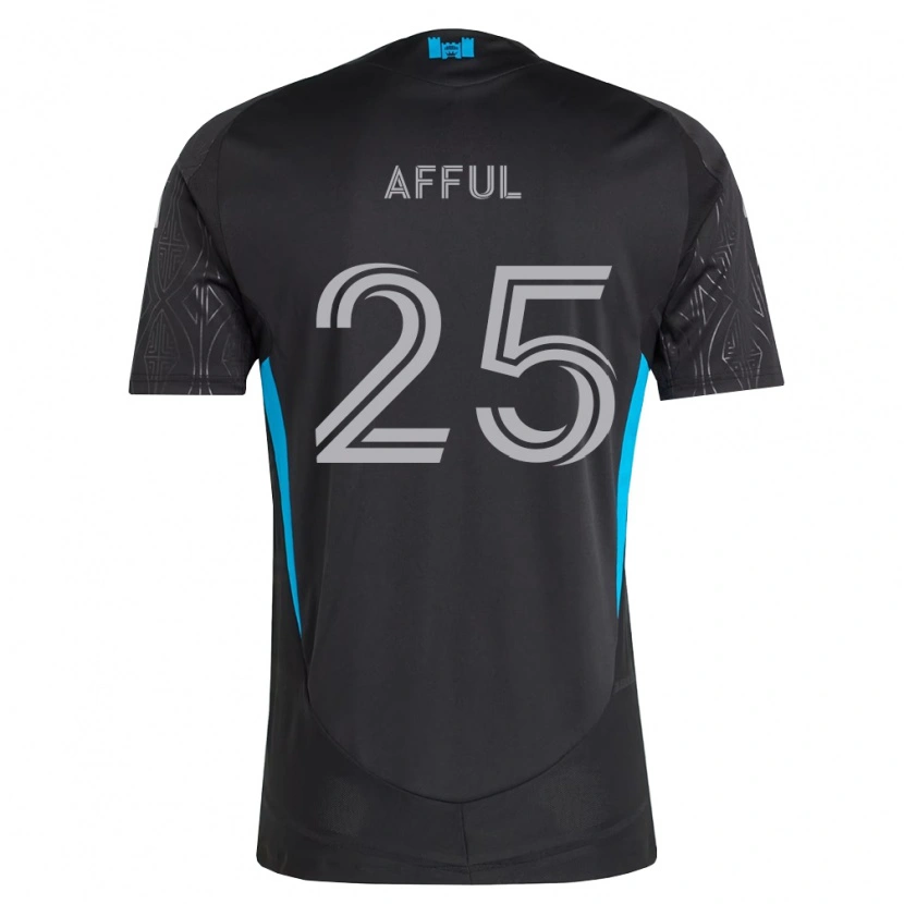 Danxen Kinder Harrison Afful #25 Schwarz Weiß Himmelblau Auswärtstrikot Trikot 2026/27 T-Shirt Schweiz