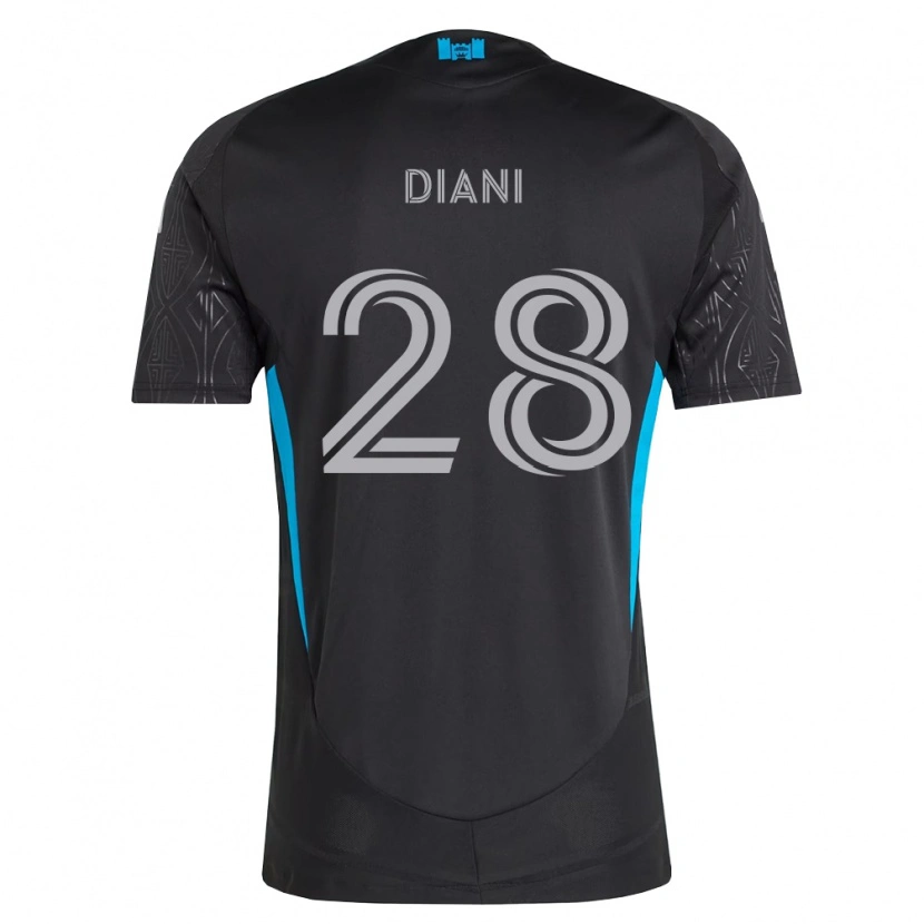 Danxen Kinder Djibril Diani #28 Schwarz Weiß Himmelblau Auswärtstrikot Trikot 2026/27 T-Shirt Schweiz