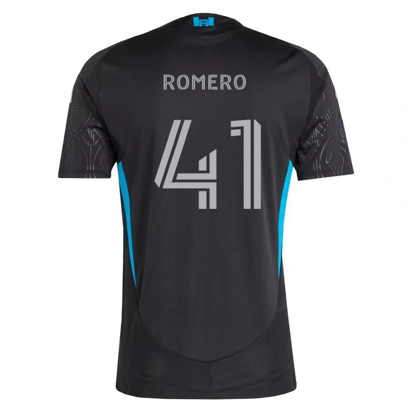 Danxen Kinder Brian Romero #41 Schwarz Weiß Himmelblau Auswärtstrikot Trikot 2026/27 T-Shirt Schweiz