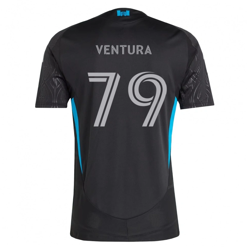 Danxen Kinder Sebastian Ventura #79 Schwarz Weiß Himmelblau Auswärtstrikot Trikot 2026/27 T-Shirt Schweiz