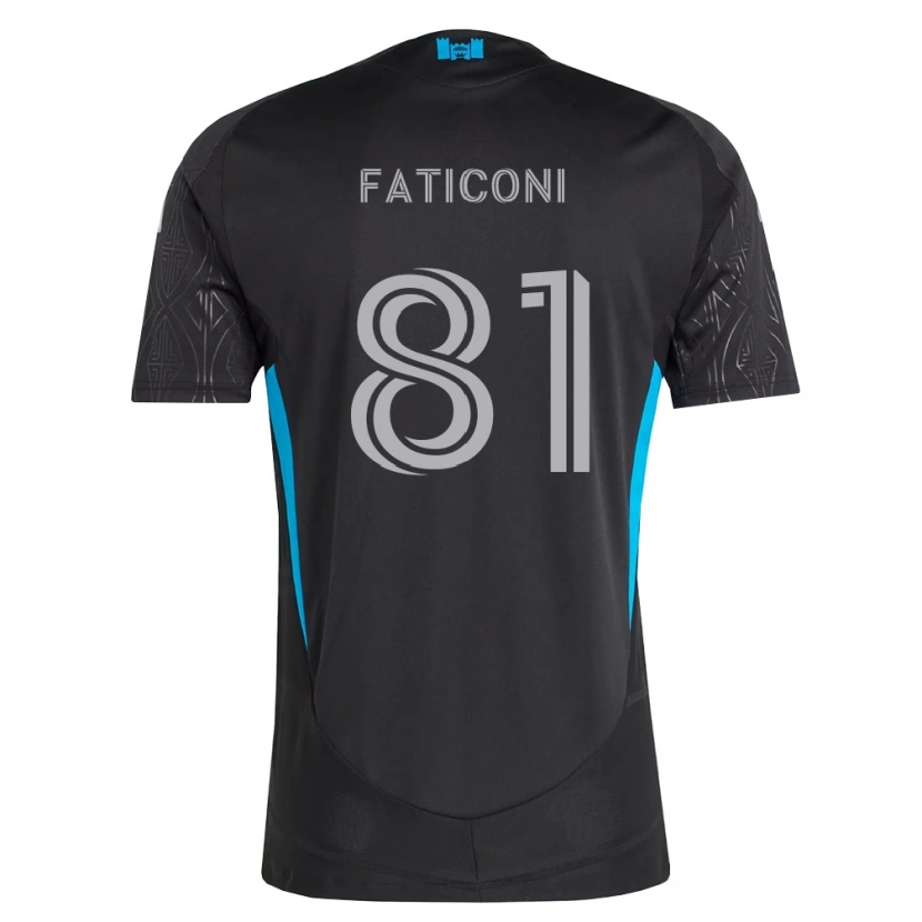 Danxen Kinder Trey Faticoni #81 Schwarz Weiß Himmelblau Auswärtstrikot Trikot 2026/27 T-Shirt Schweiz