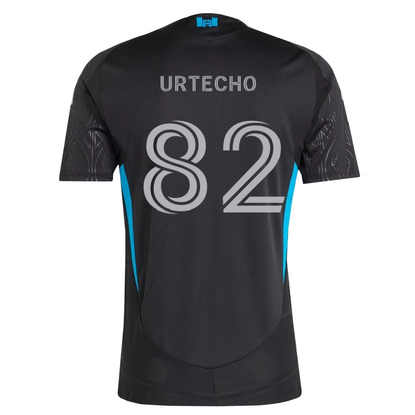 Danxen Kinder Brendan Urtecho #82 Schwarz Weiß Himmelblau Auswärtstrikot Trikot 2026/27 T-Shirt Schweiz