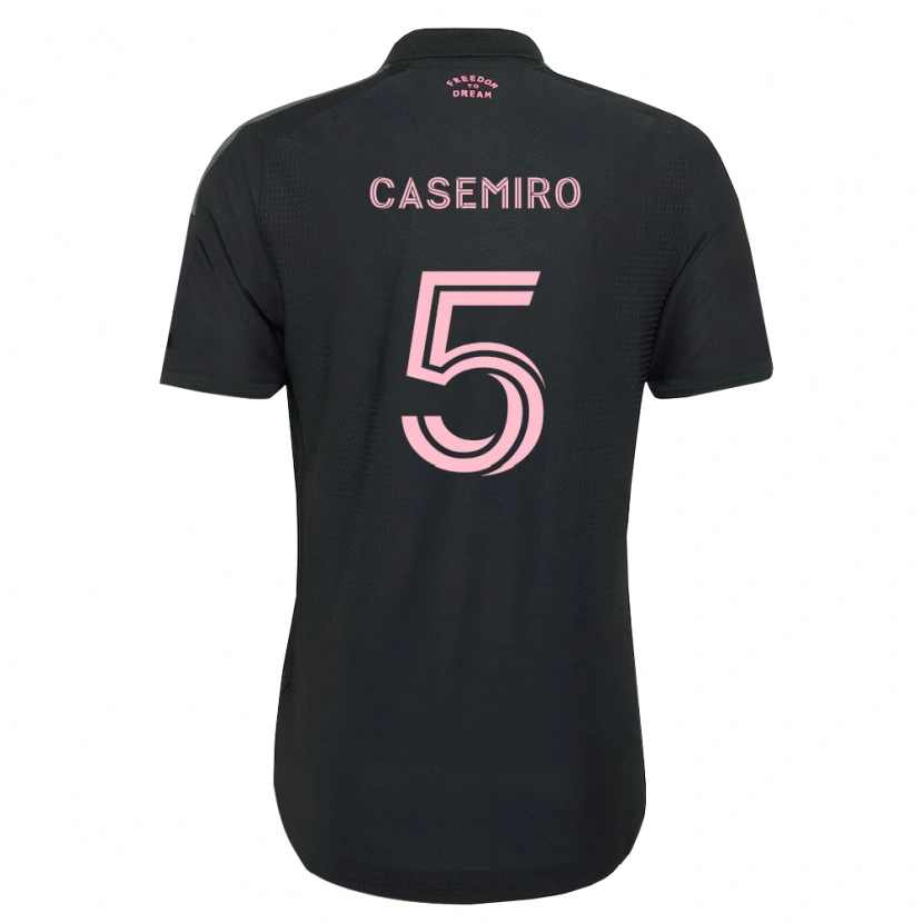 Danxen Kinder Casemiro #5 Pink Schwarz Weiß Auswärtstrikot Trikot 2026/27 T-Shirt Schweiz