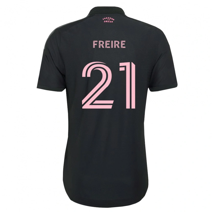 Danxen Kinder Nicolas Freire #21 Pink Schwarz Weiß Auswärtstrikot Trikot 2026/27 T-Shirt Schweiz