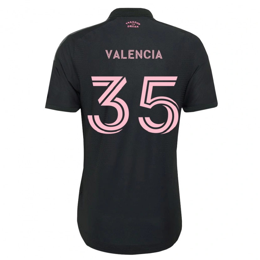 Danxen Kinder Felipe Valencia #35 Pink Schwarz Weiß Auswärtstrikot Trikot 2026/27 T-Shirt Schweiz