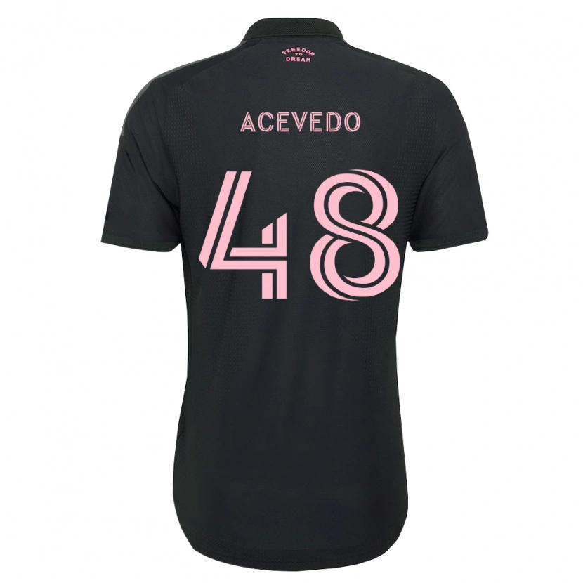 Danxen Kinder Matías Acevedo #48 Pink Schwarz Weiß Auswärtstrikot Trikot 2026/27 T-Shirt Schweiz