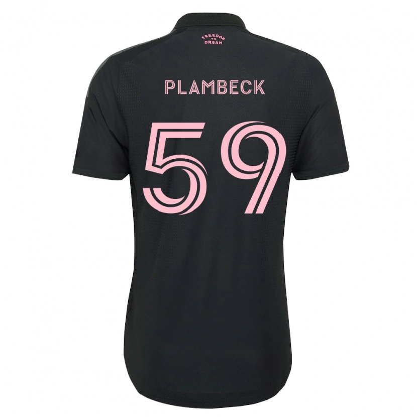 Danxen Kinder Preston Plambeck #59 Pink Schwarz Weiß Auswärtstrikot Trikot 2026/27 T-Shirt Schweiz