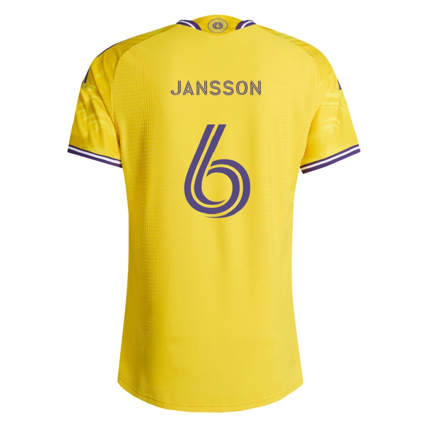 Danxen Kinder Robin Jansson #6 Gelb Violett Auswärtstrikot Trikot 2026/27 T-Shirt Schweiz