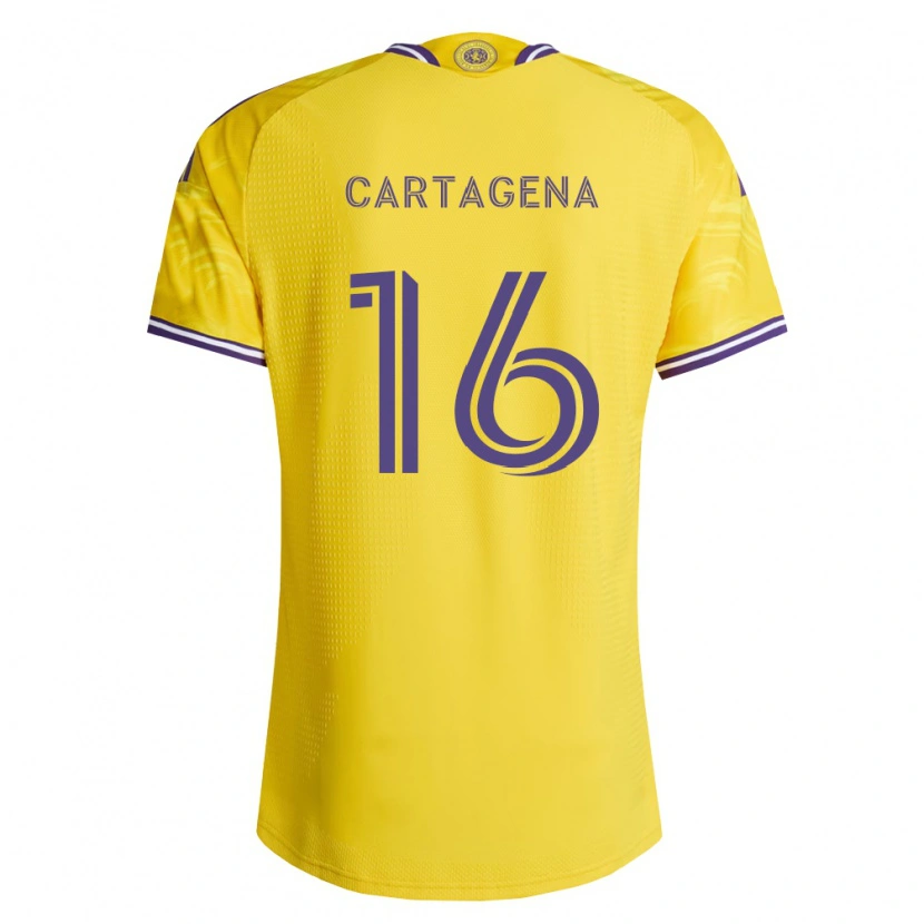 Danxen Kinder Wilder Cartagena #16 Gelb Violett Auswärtstrikot Trikot 2026/27 T-Shirt Schweiz