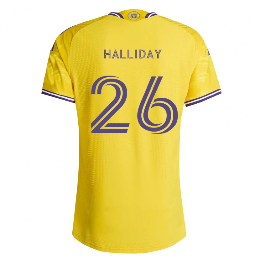 Danxen Kinder Michael Halliday #26 Gelb Violett Auswärtstrikot Trikot 2026/27 T-Shirt Schweiz