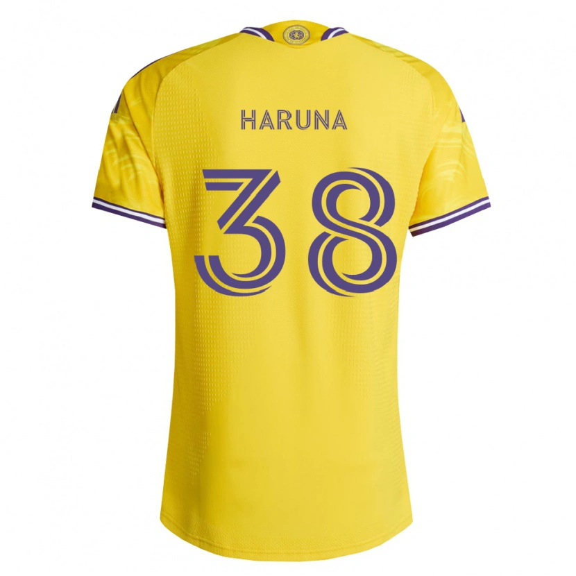 Danxen Kinder Issah Haruna #38 Gelb Violett Auswärtstrikot Trikot 2026/27 T-Shirt Schweiz