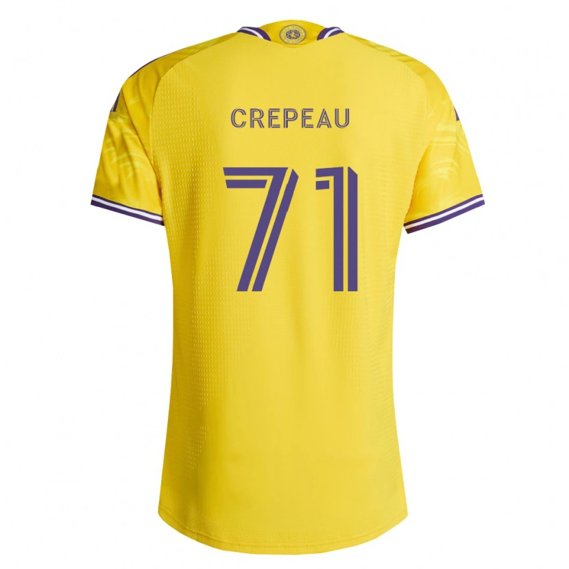 Danxen Kinder Maxime Crépeau #71 Gelb Violett Auswärtstrikot Trikot 2026/27 T-Shirt Schweiz