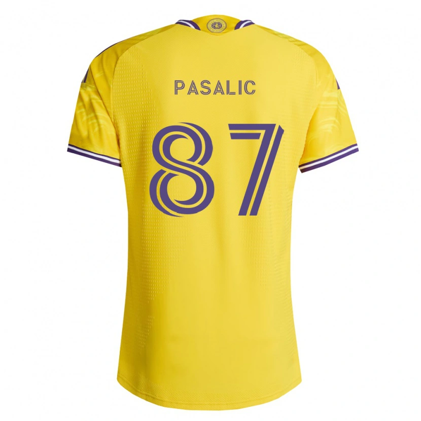 Danxen Kinder Marco Pašalić #87 Gelb Violett Auswärtstrikot Trikot 2026/27 T-Shirt Schweiz