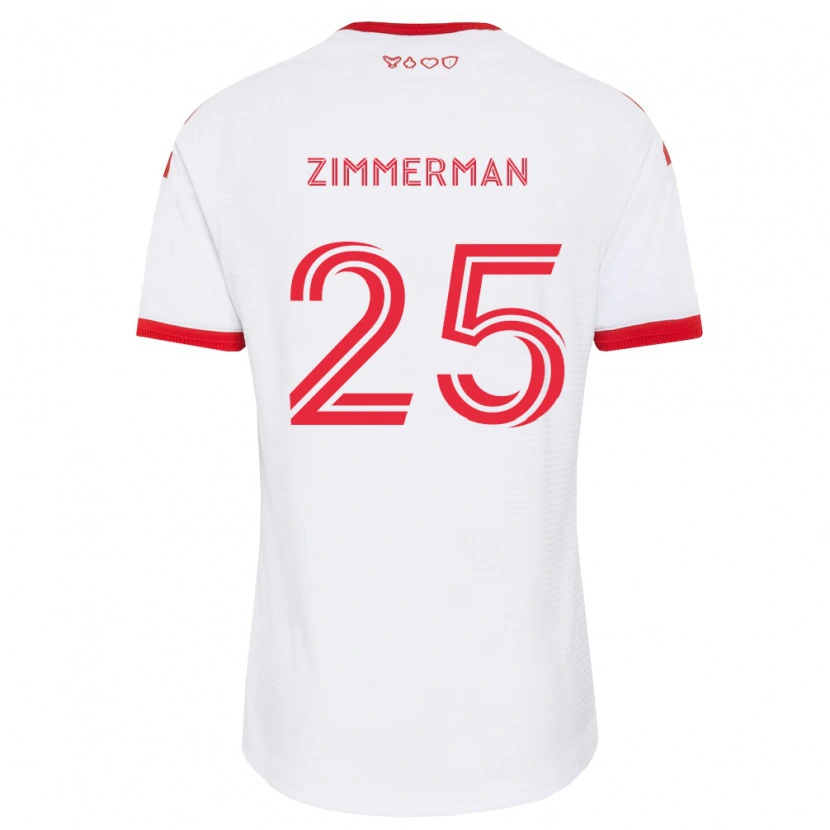 Danxen Kinder Walker Zimmerman #25 Weiß Rot Schwarz Auswärtstrikot Trikot 2026/27 T-Shirt Schweiz