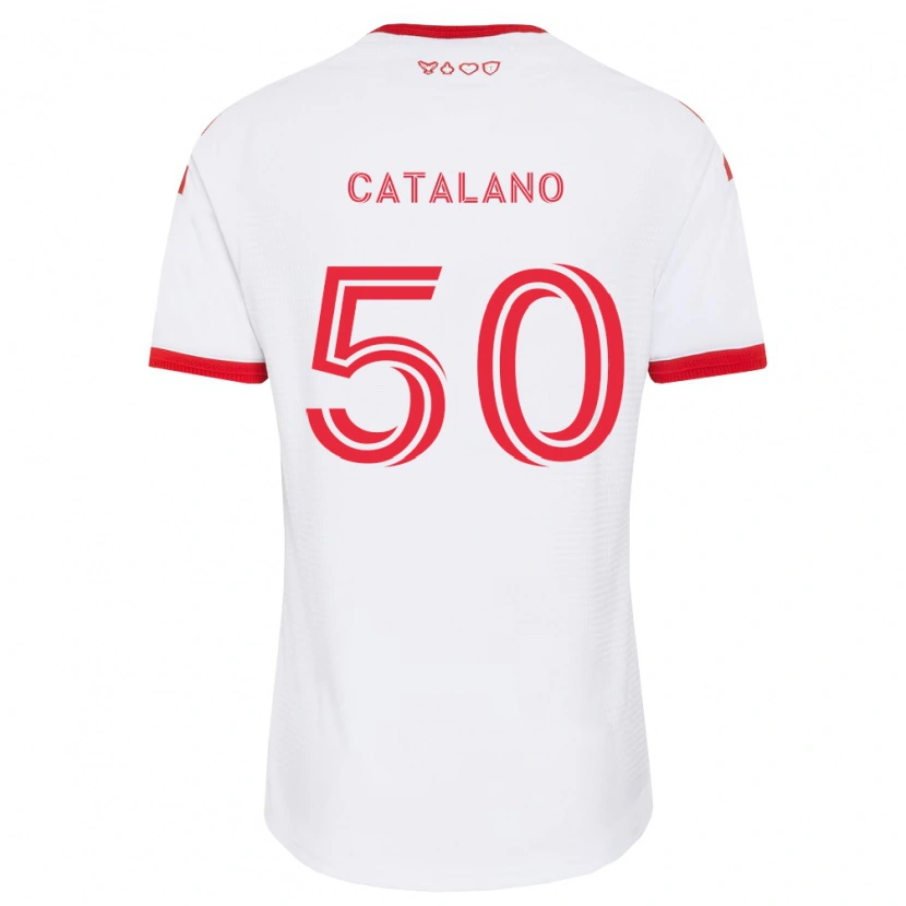 Danxen Kinder Gianluca Catalano #50 Weiß Rot Schwarz Auswärtstrikot Trikot 2026/27 T-Shirt Schweiz