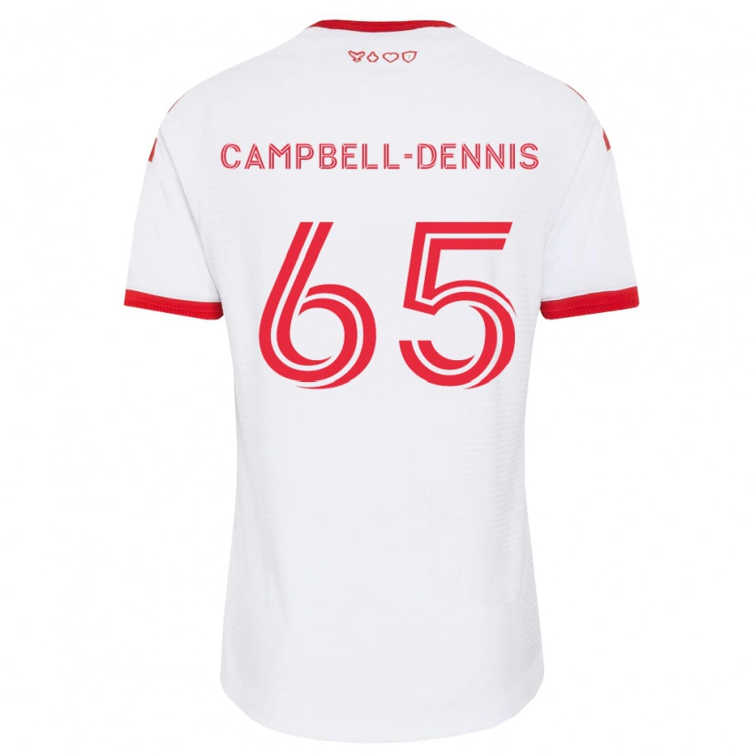 Danxen Kinder Raequan Campbell-Dennis #65 Weiß Rot Schwarz Auswärtstrikot Trikot 2026/27 T-Shirt Schweiz