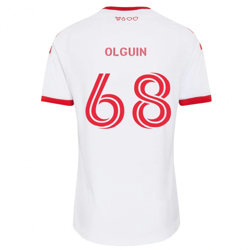 Danxen Kinder Lucas Olguin #68 Weiß Rot Schwarz Auswärtstrikot Trikot 2026/27 T-Shirt Schweiz