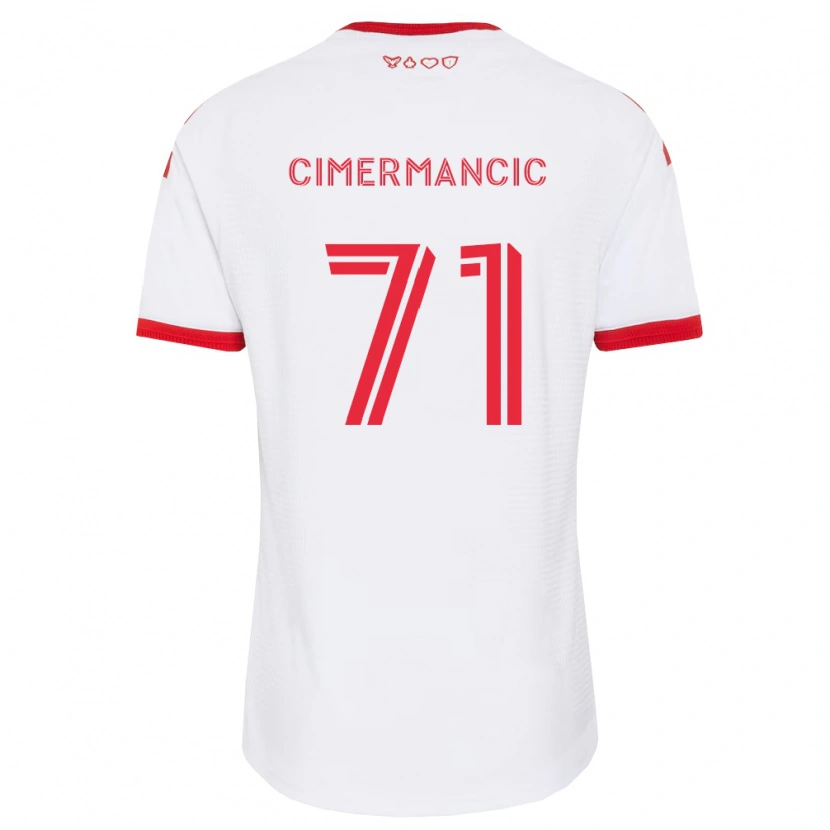 Danxen Kinder Markus Cimermancic #71 Weiß Rot Schwarz Auswärtstrikot Trikot 2026/27 T-Shirt Schweiz