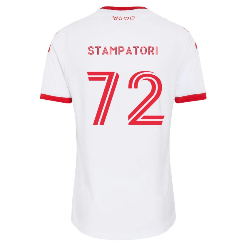 Danxen Kinder Daniel Stampatori #72 Weiß Rot Schwarz Auswärtstrikot Trikot 2026/27 T-Shirt Schweiz