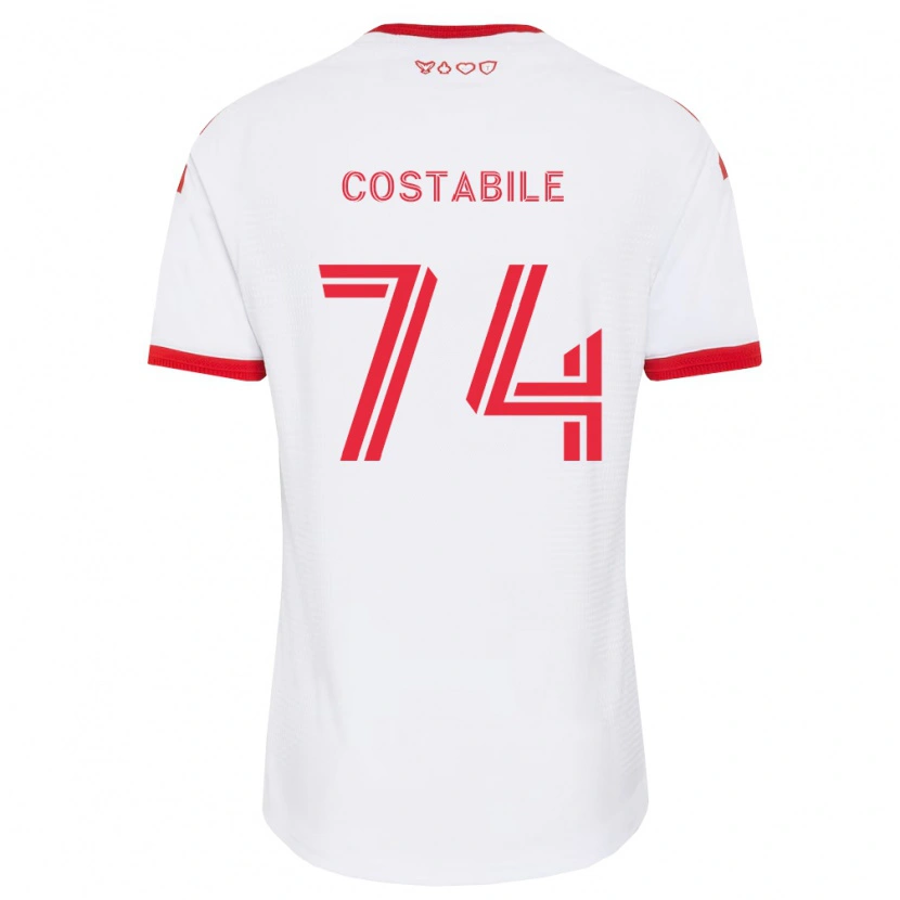Danxen Kinder Luca Costabile #74 Weiß Rot Schwarz Auswärtstrikot Trikot 2026/27 T-Shirt Schweiz