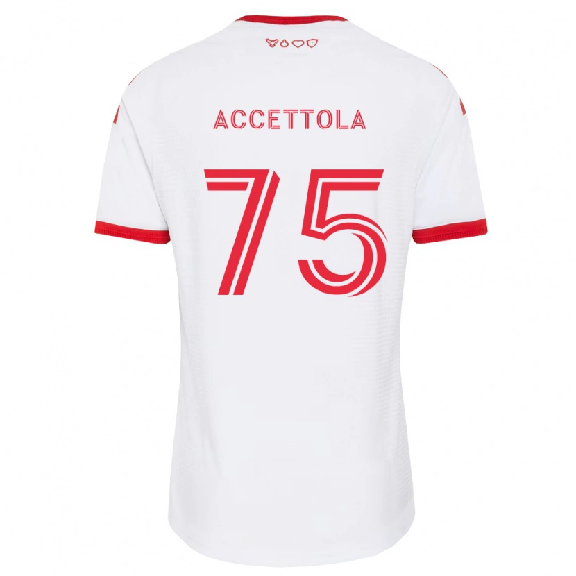 Danxen Kinder Luca Accettola #75 Weiß Rot Schwarz Auswärtstrikot Trikot 2026/27 T-Shirt Schweiz